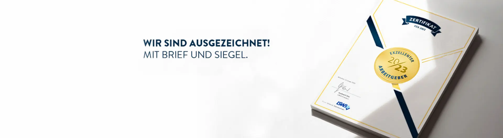 Wir sind ausgezeichnet! Wir sind ausgezeichnet!