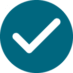 sorgfaeltig Icon mit Check-Haken